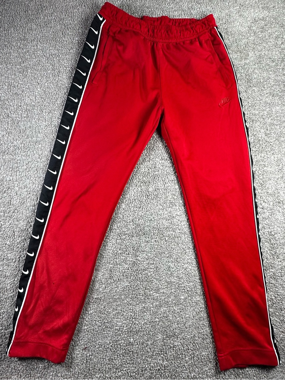 Nike Mens Track Pants Medium Red Black White Repeat